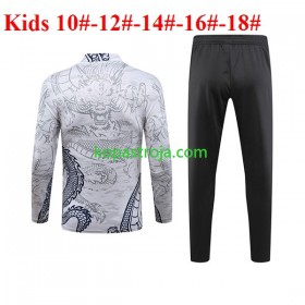 Real Madrid Dragon Barn Tränings Sweatshirtställ Vit 2023/24